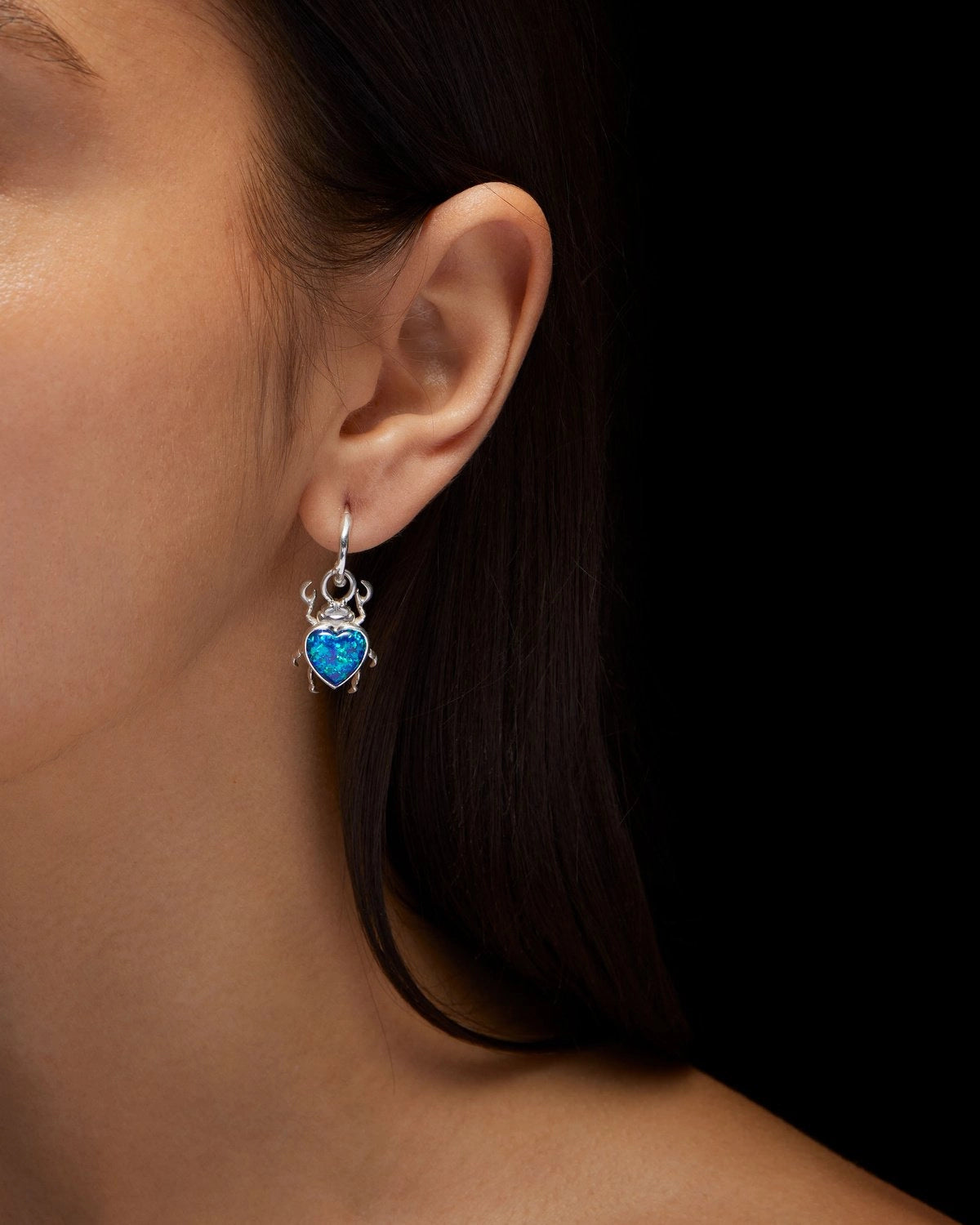 BEETLE HOOP EARRING