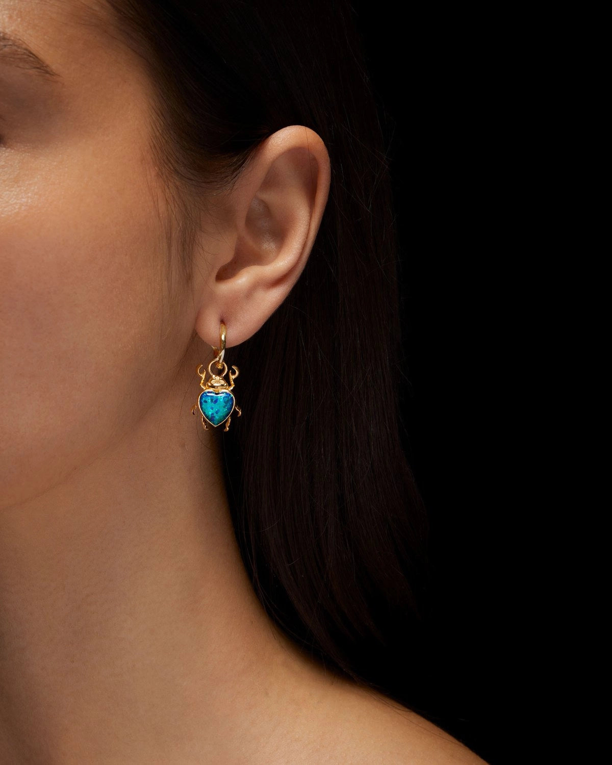 BEETLE HOOP EARRING