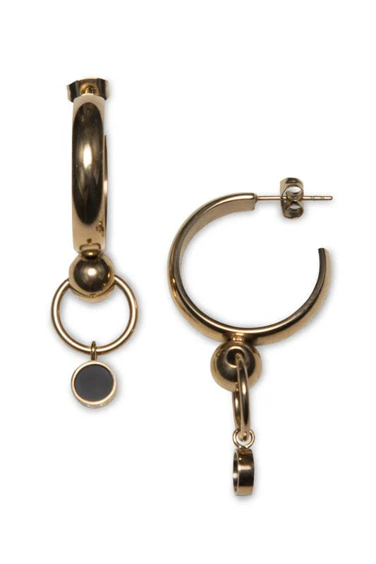 Satellite Golden Hoop Earrings