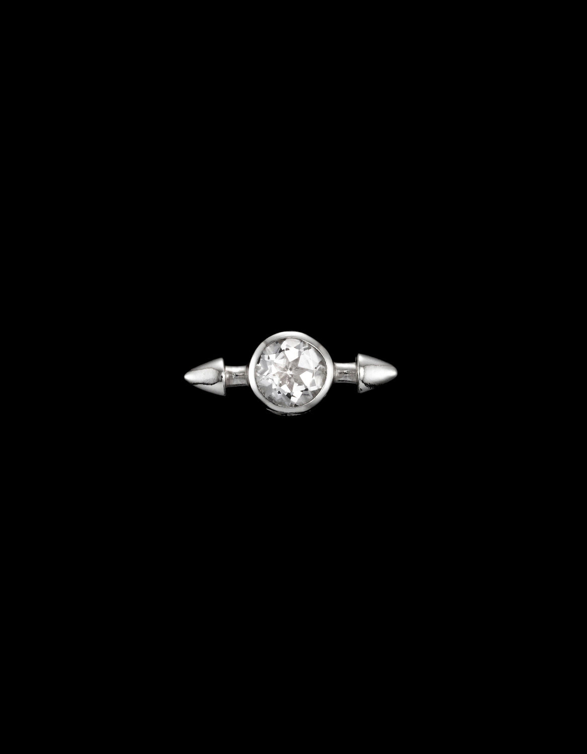 PIERCED STONE EAR STUD