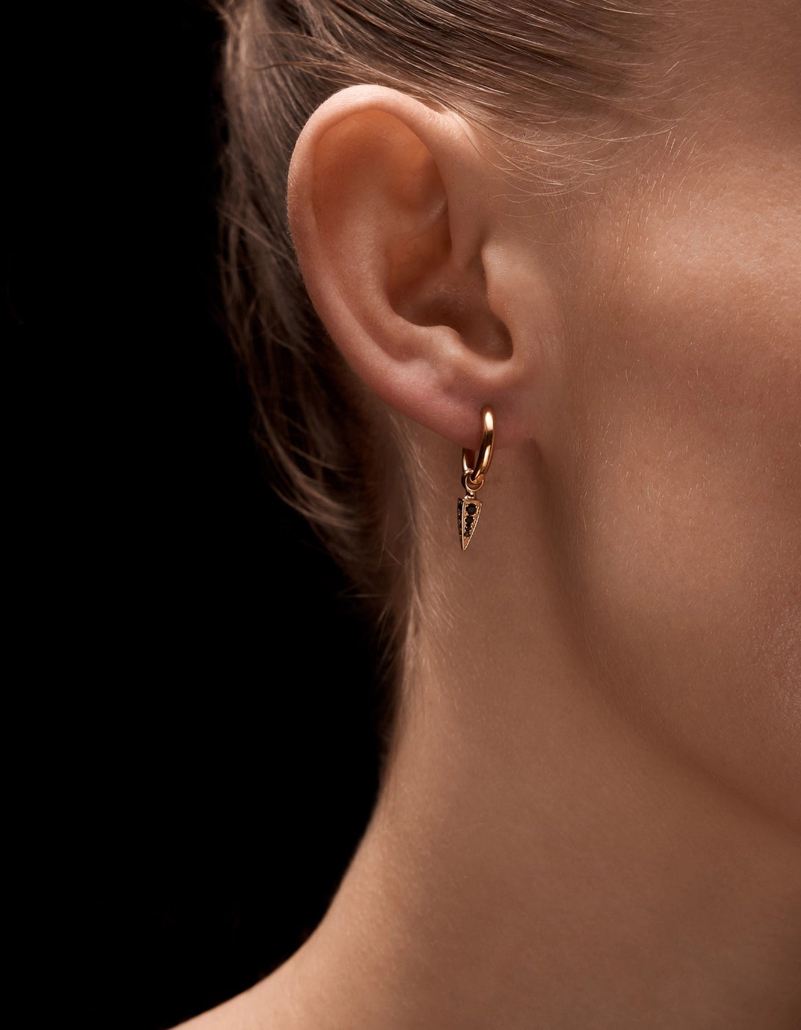 TINY POISON ARROW PAVÉ EARRING