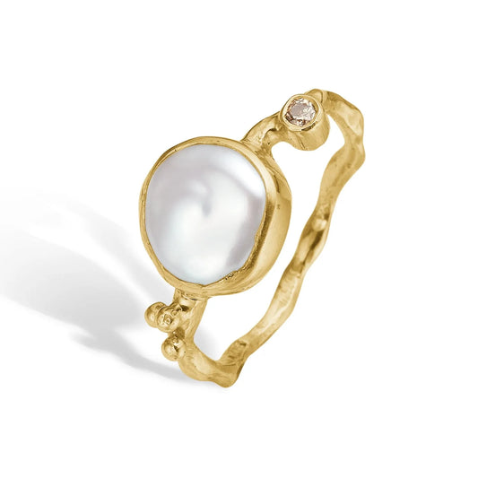 Ring - ZENITH WHITE KESHI PEARL