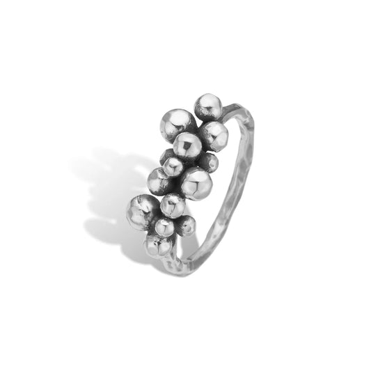 Ring - ROSE BUDS SILVER CLUSTER - 13