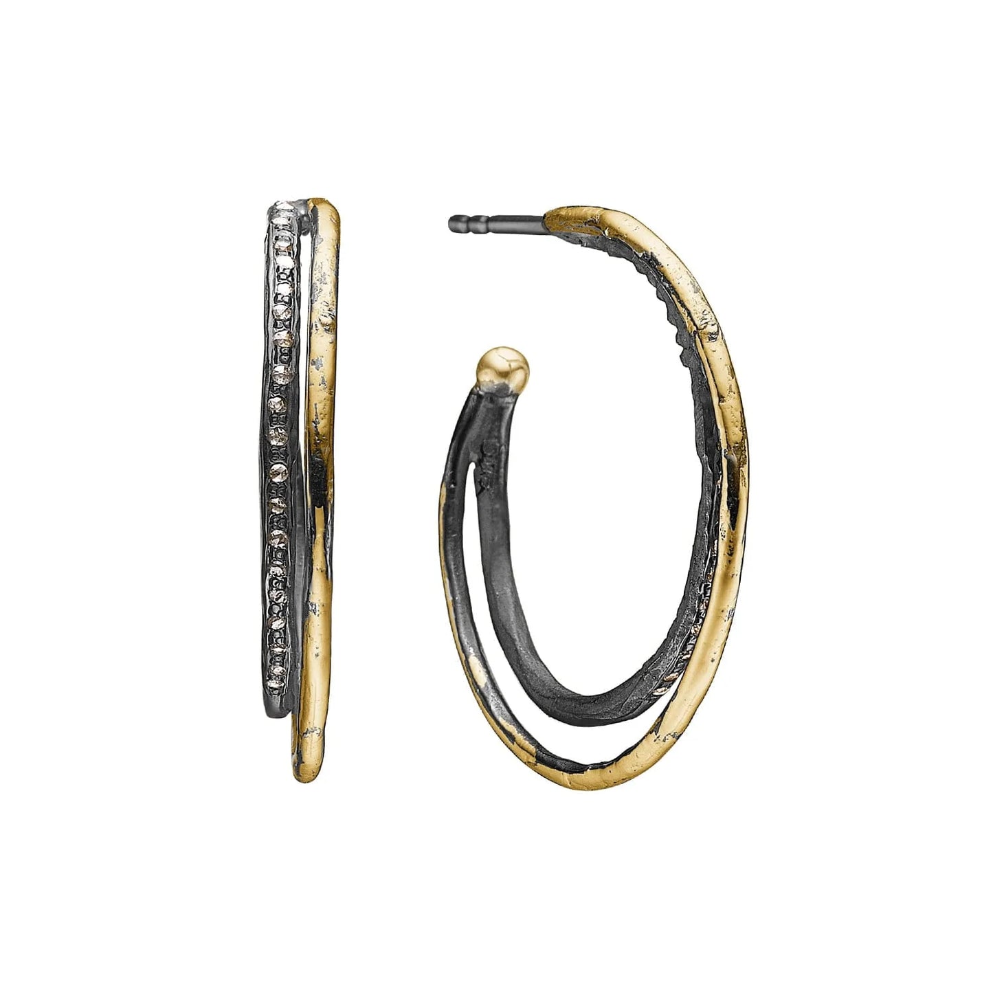 Örhänge - BOUVIER GOLDEN PAVÈ CREOL