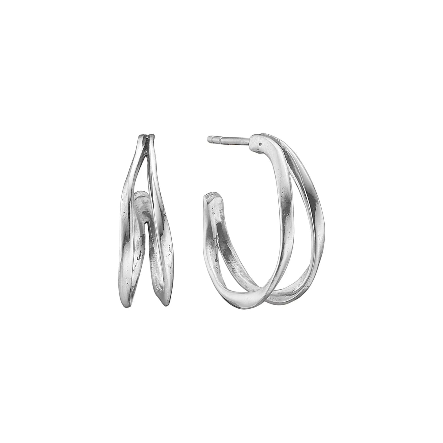 Örhänge - LOTUS SILVER CREOL