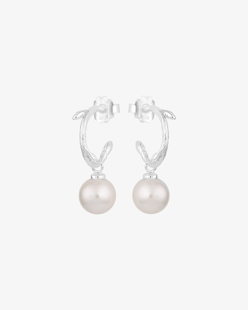 BRANCH PEARL HOOPS