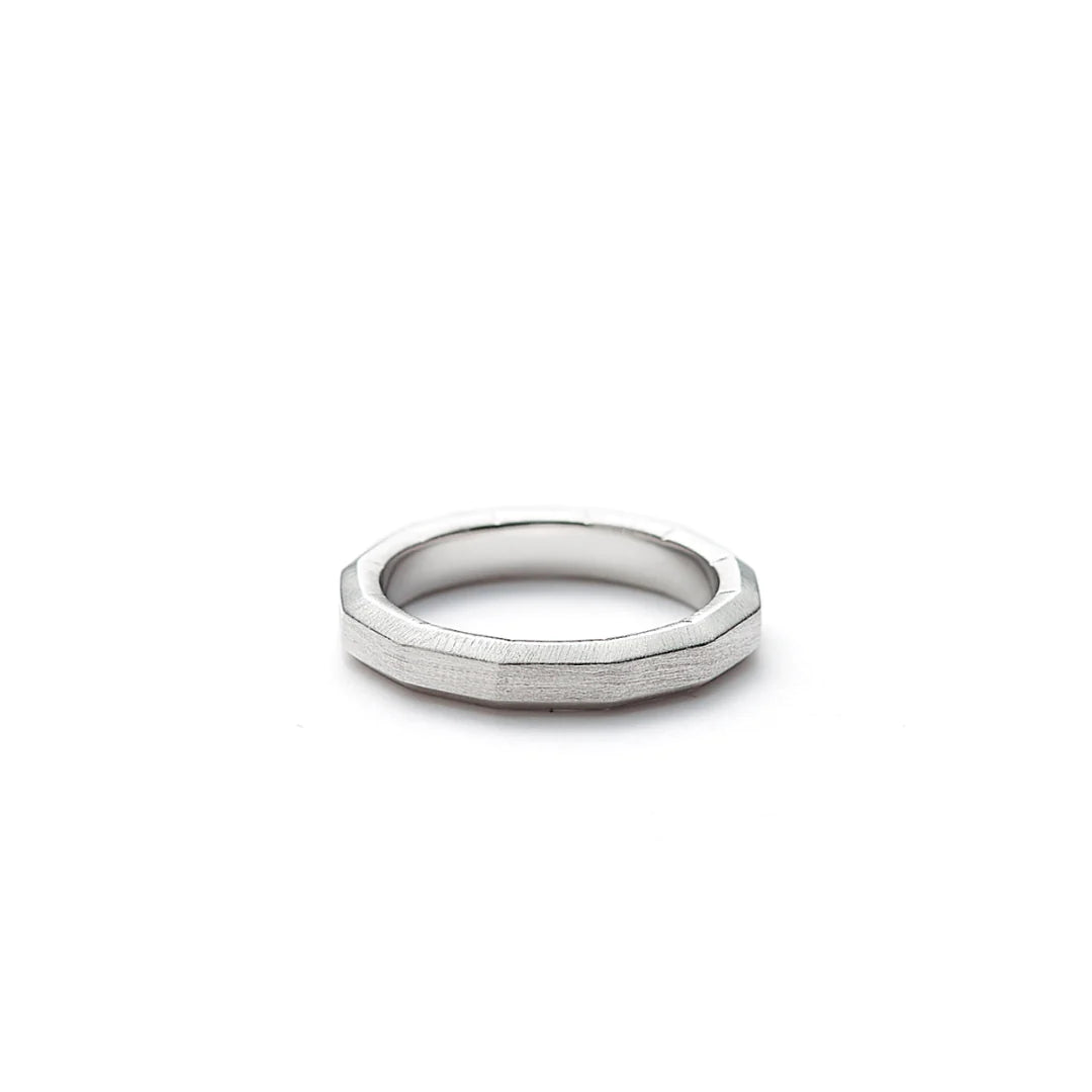 Hope Facet Band Ring Matte 4mm
