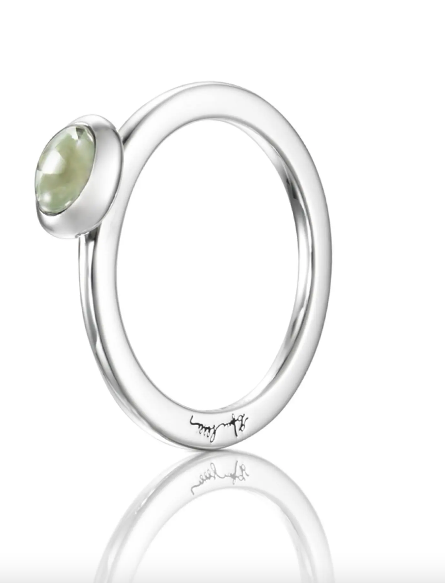 Love Bead Ring - Green Quartz