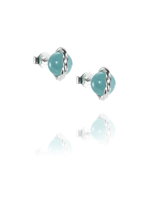 Twisted Orbit Ear - Amazonite
