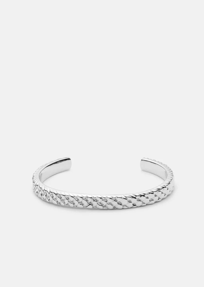 Scale Cuff - Silver Plated - Large