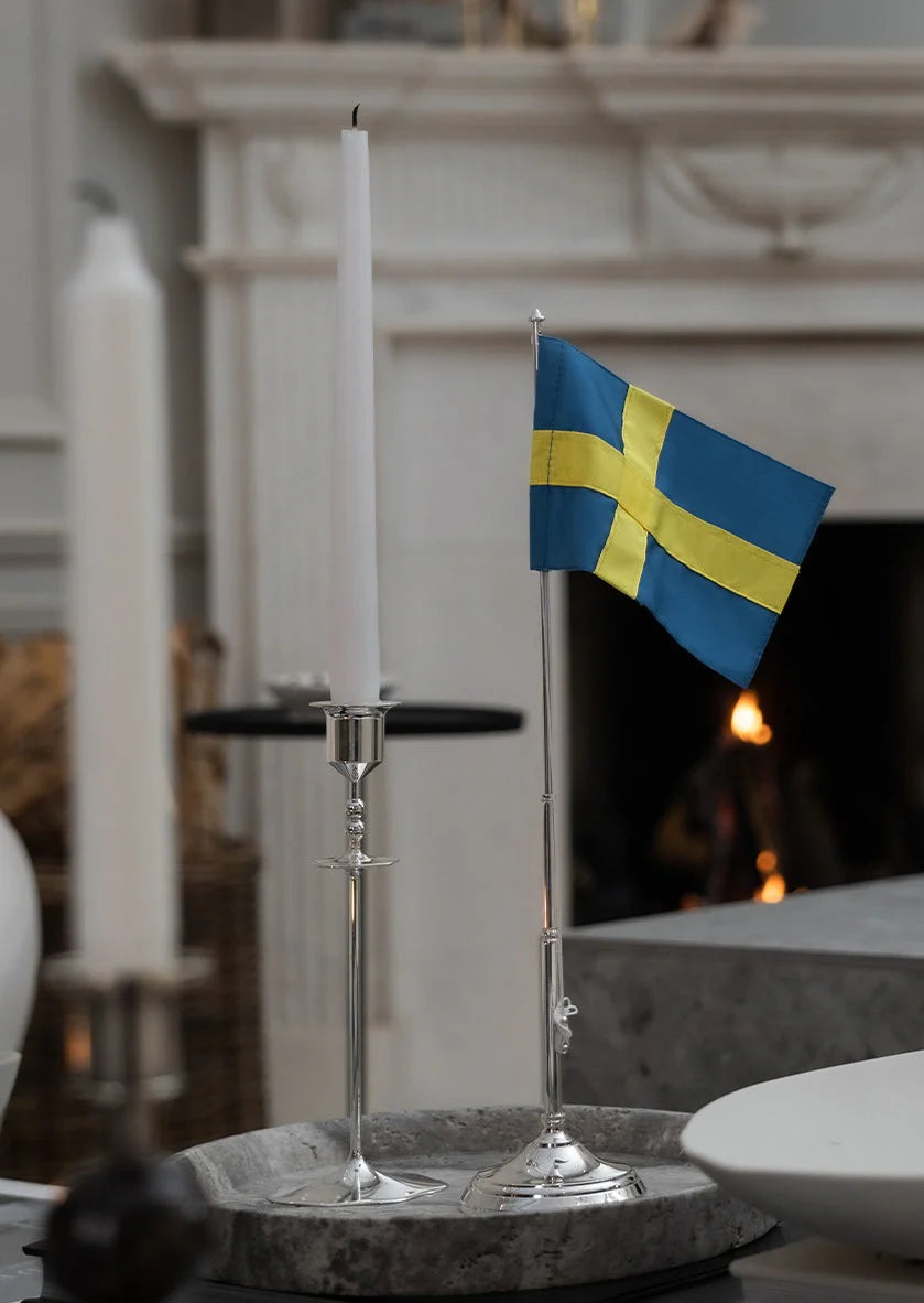 Flaggstång - Klassisk försilvrad