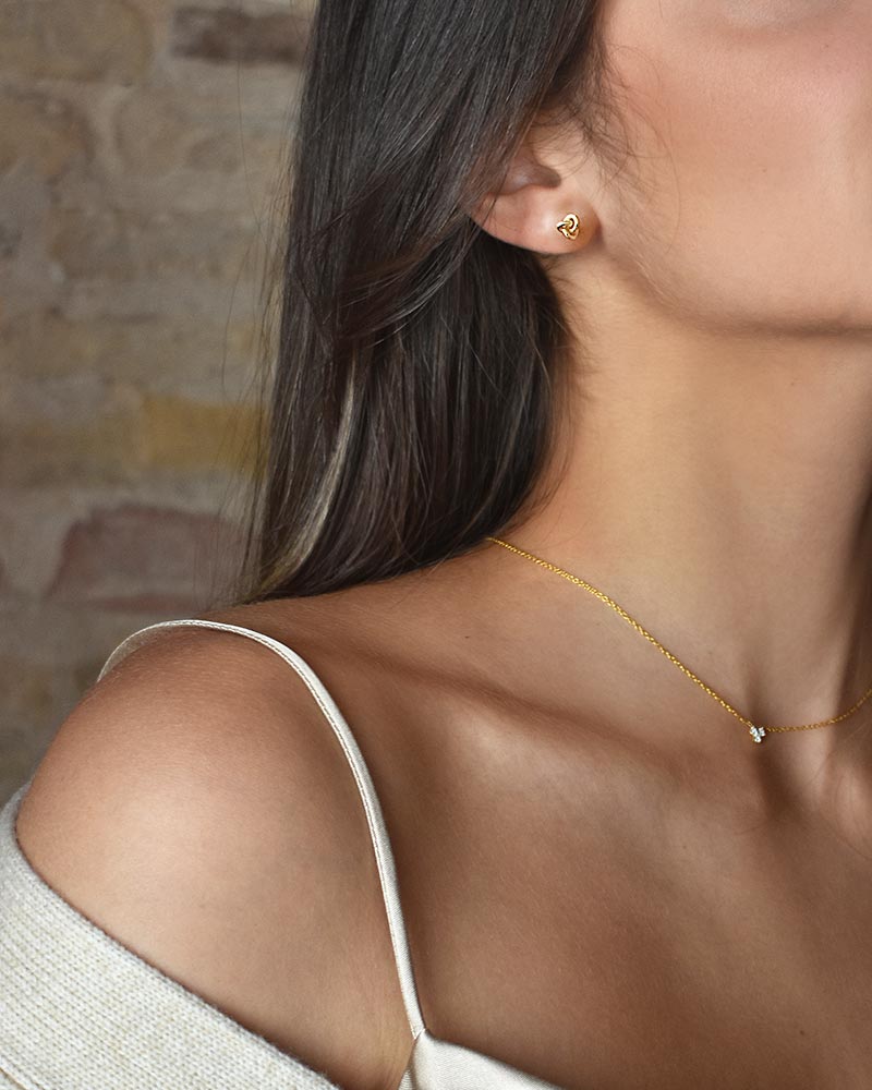 Le Knot drop studs Gold