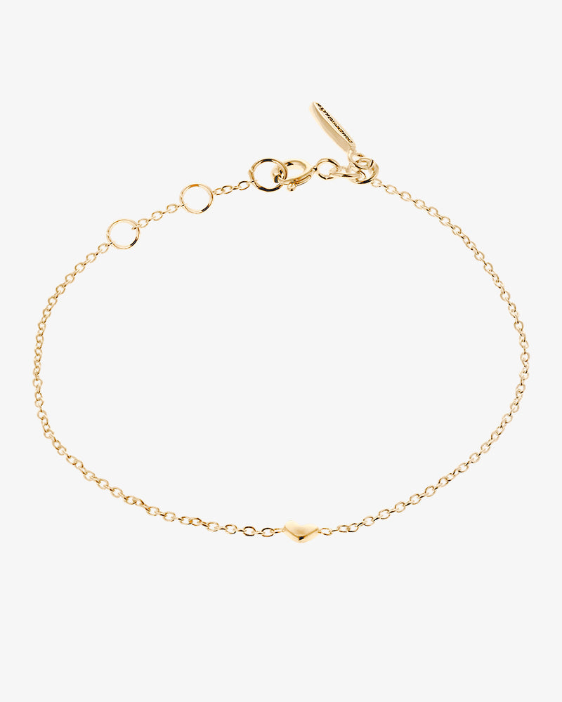 Loving heart drop bracelet gold