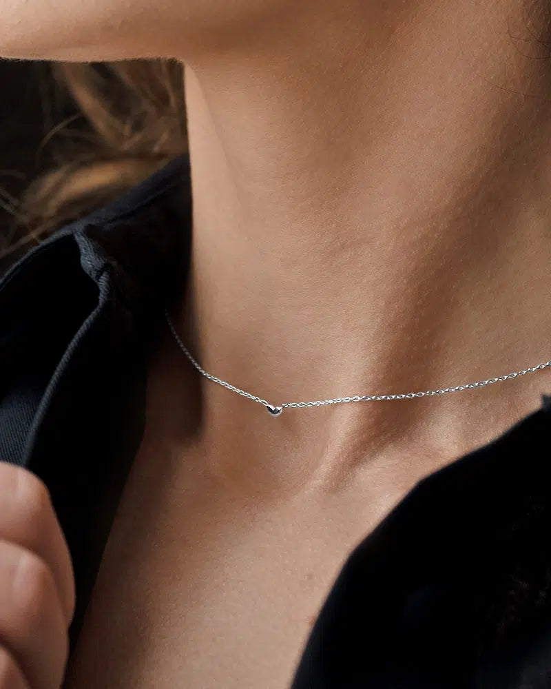 Loving heart drop necklace