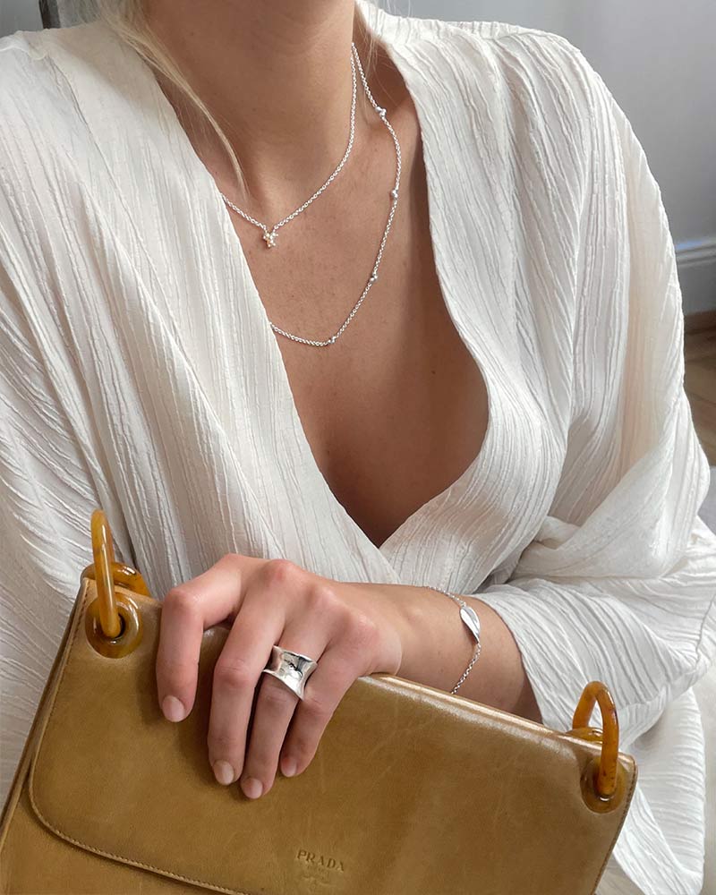 Petite Star pearl necklace