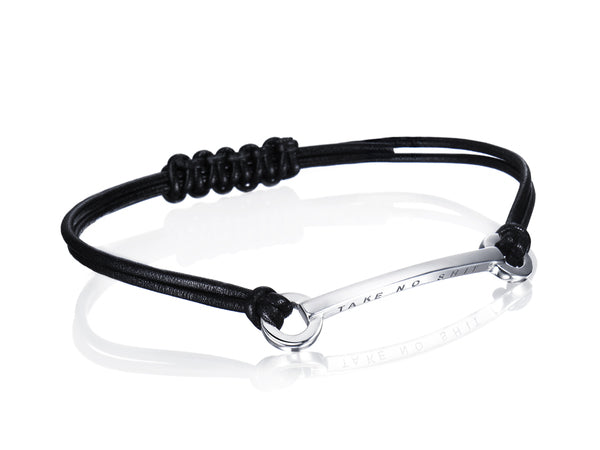 Take no shit leather bracelet