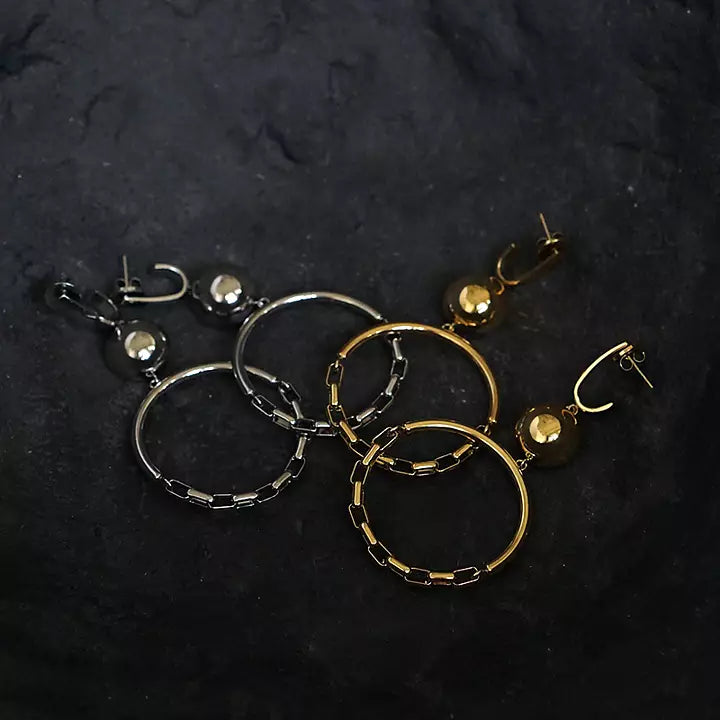 Solar Golden Statement Earrings