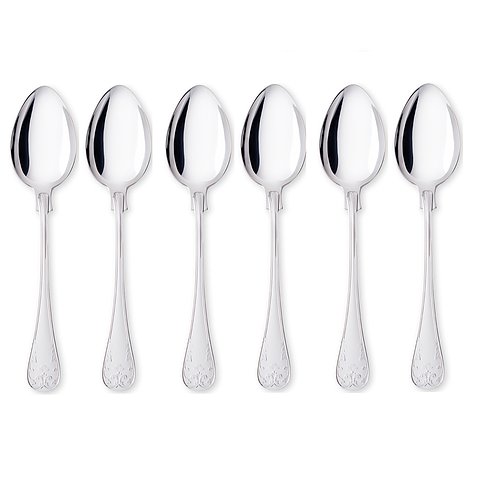 Gammal Fransk - Äkta Silver, 6-Pack Kaffesked