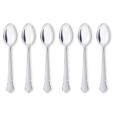 Chippendale - Äkta Silver, 6-Pack kaffesked
