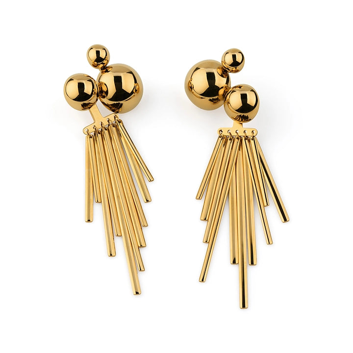 Solar Golden Cluster Earring