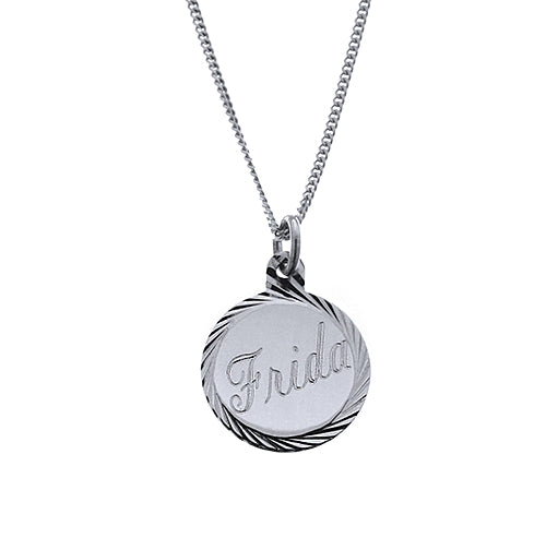 ID bricka 13 mm. facetterad