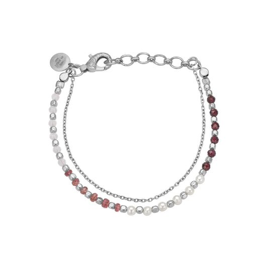 Armband - Nanna Red Mix Pearl