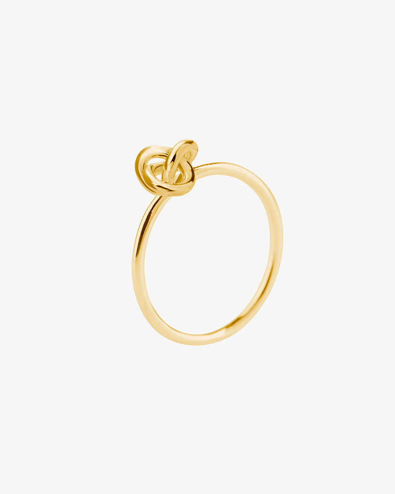 Le knot drop ring gold