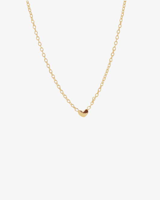 Loving heart drop necklace gold