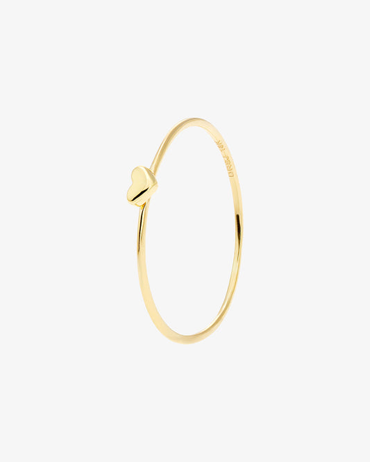 Loving heart drop ring gold