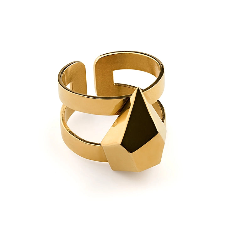 Juno Golden Statement Ring