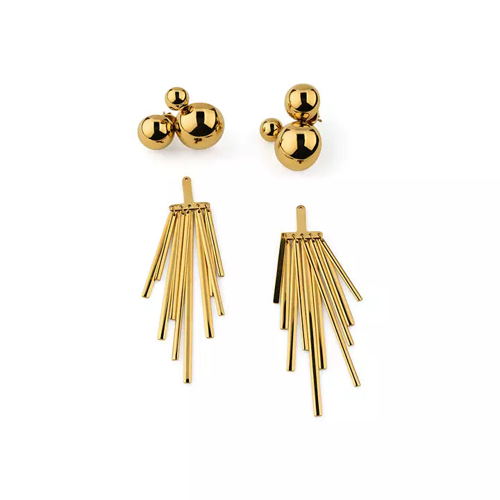 Solar Golden Cluster Earring